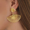 Earrings Fan in Silver
