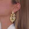 Earrings Queen Dragon XL in Gold Plated Silver