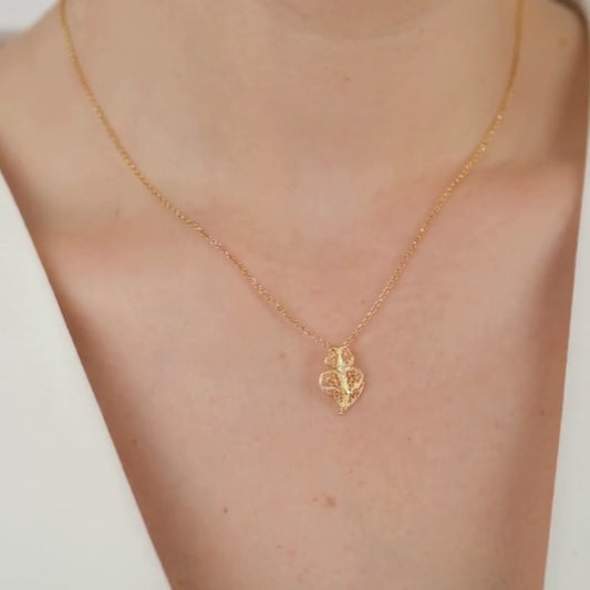 Necklace Heart of Viana in Silver