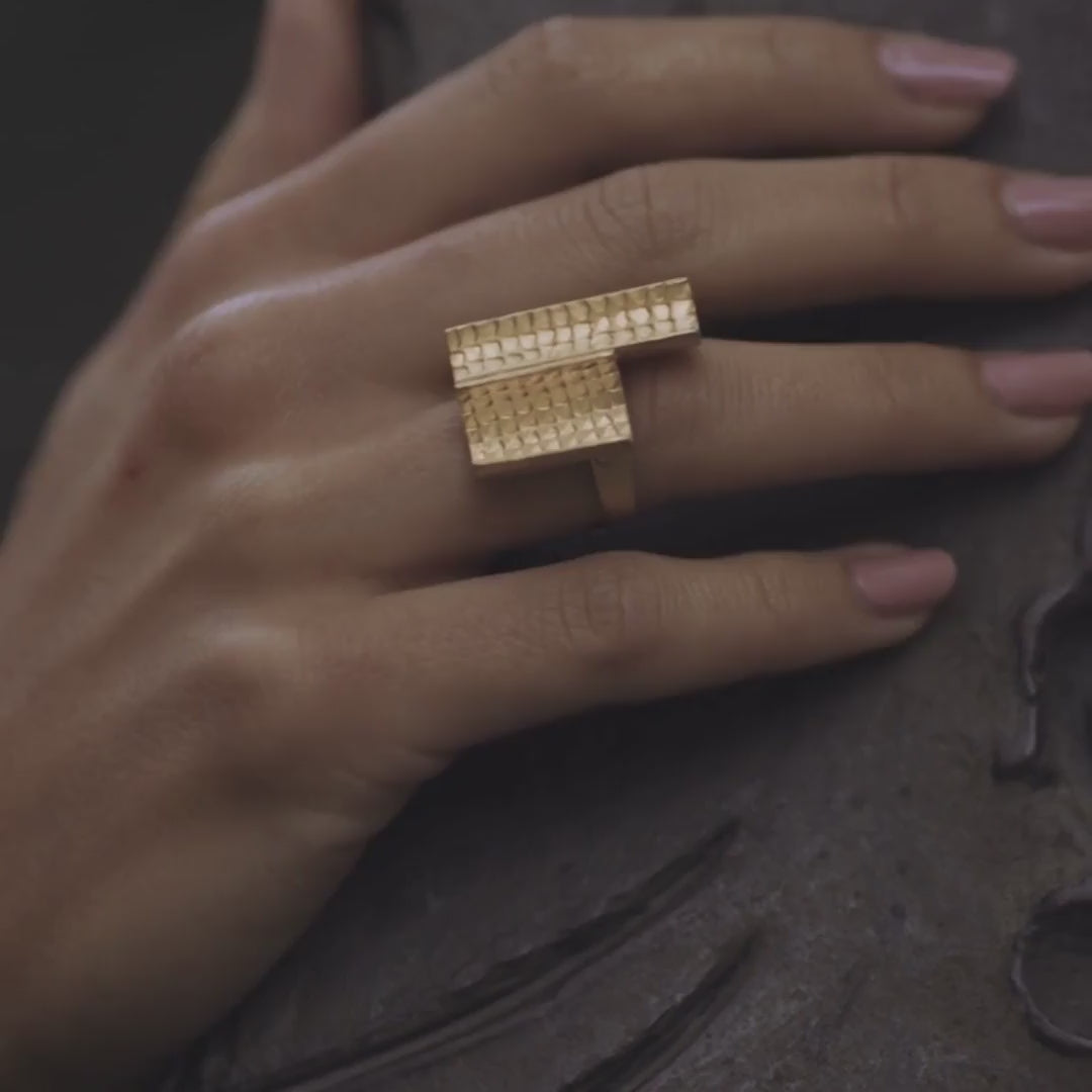 Ring Engawa in Silver