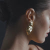 Earrings Melting Heart in Gold Plated Silver
