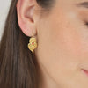 Earrings Heart of Viana Red in Gold Plated Silver