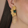 Earrings Amália Flower in Gold Plated Silver