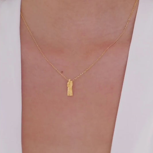 Necklace St. Anthony in Gold Plated Silver