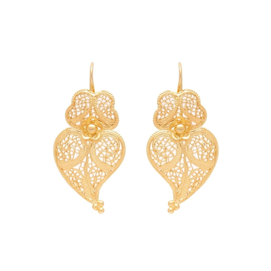 Black Friday Heart of Viana Earrings in Gold Plated Silver